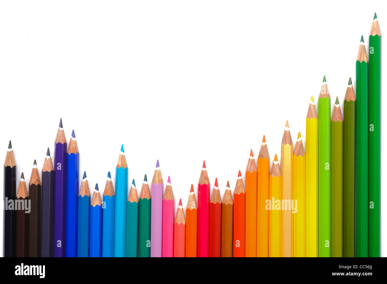 business chart with color pencil Stock Photo Alamy