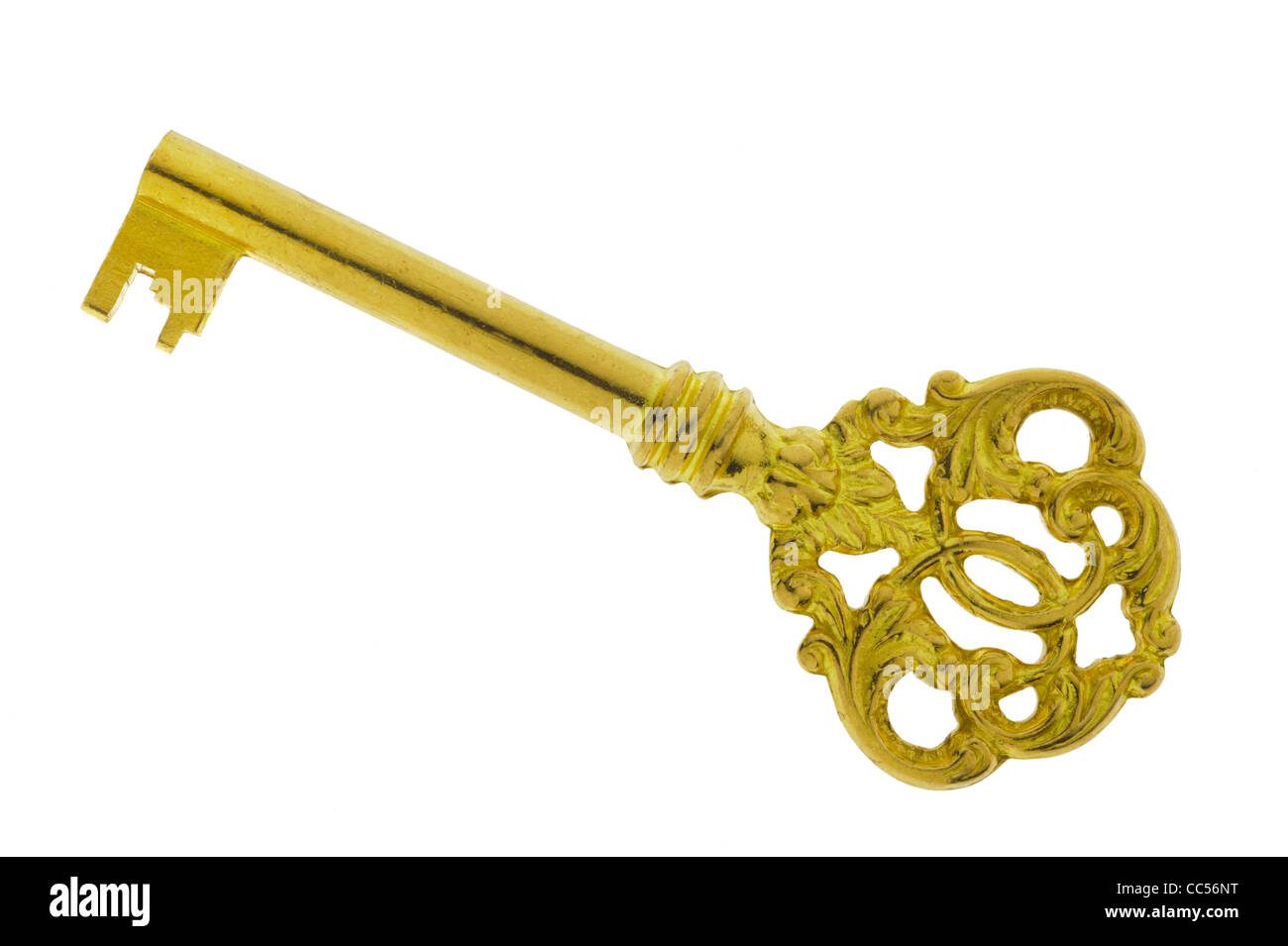 isolated golden key Stock Photo Alamy