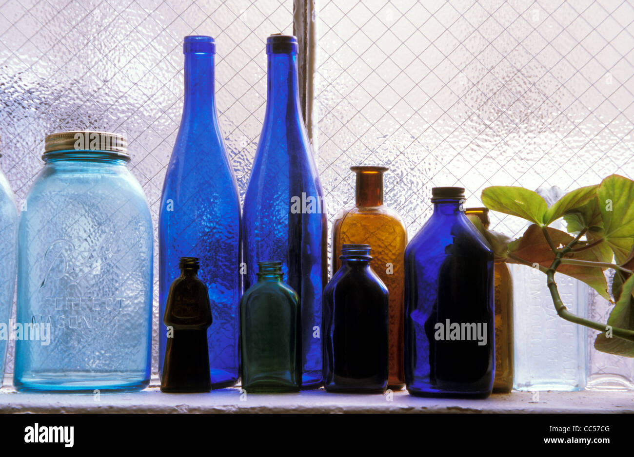 Decorative Glass Bottles Stock Photos & Decorative Glass Bottles Stock