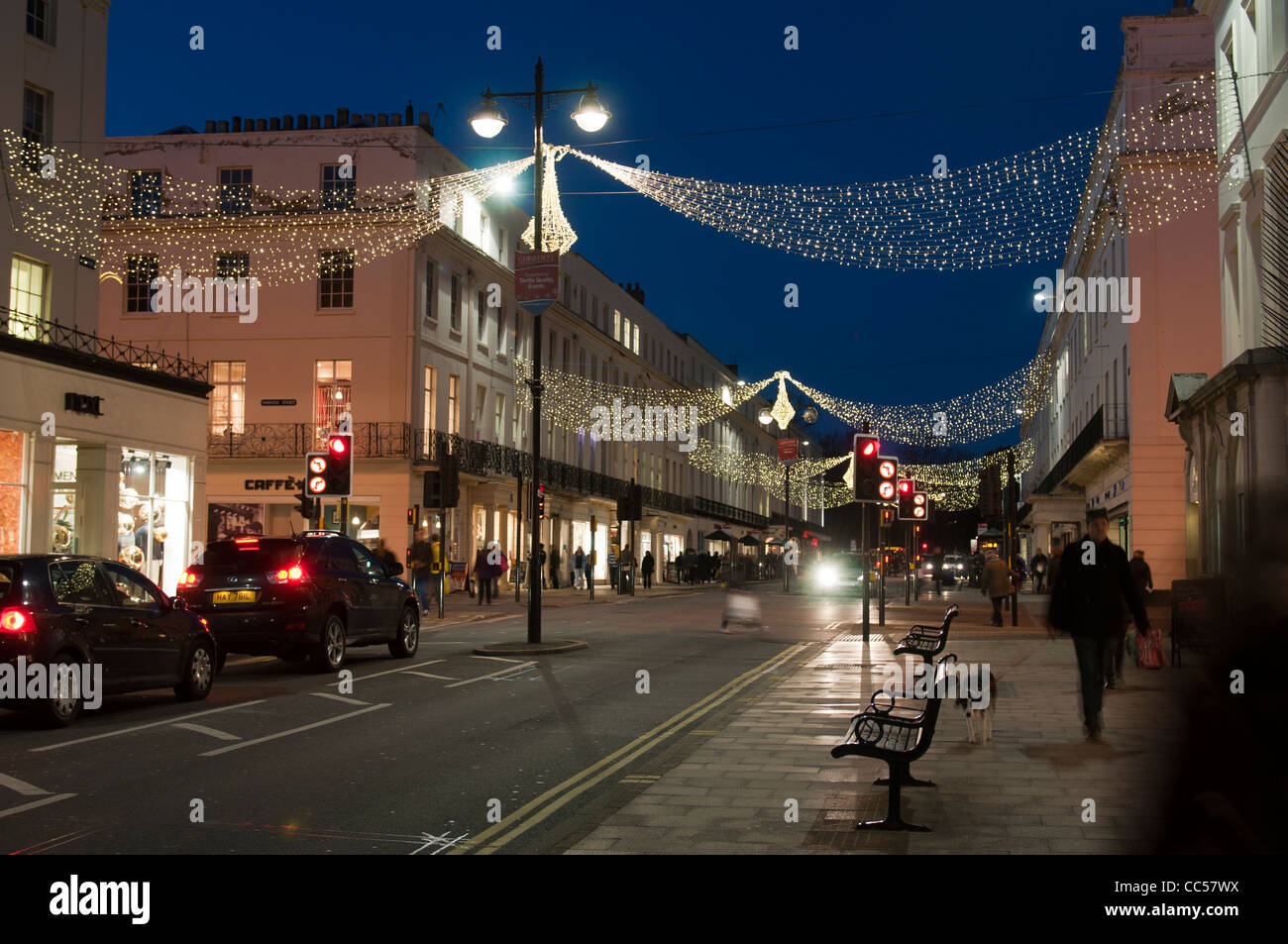 The Parade at Christmas, Leamington Spa, England, UK Stock Photo