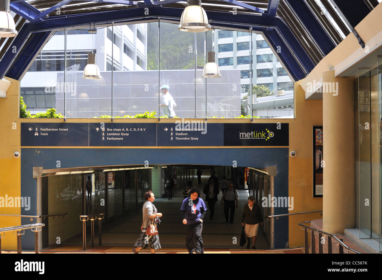 Underpass from Wellington railway station, New Zealand Stock Photo Alamy