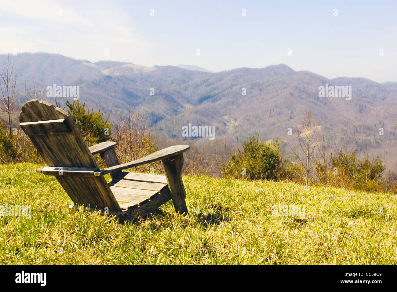 Adirondack Chair Overlooking Mountains High Resolution Stock Photography and Images Alamy
