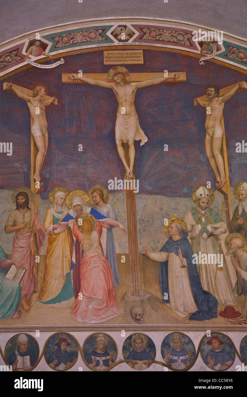 Detail of Crucifixion with Saints, Fra Beato Angelico, 1441-1442 ...