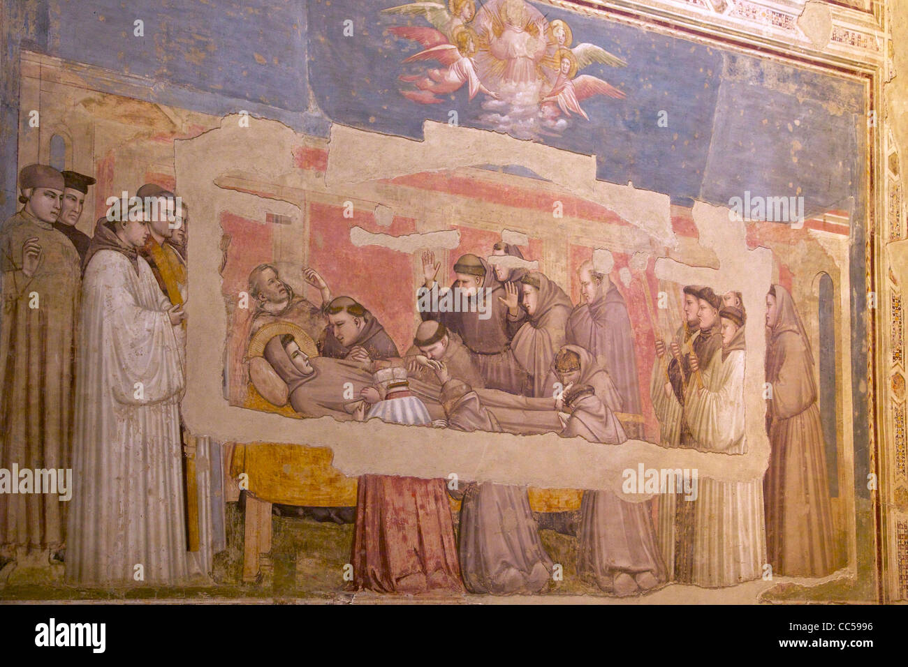 The Death of St Francis and Inspection of Stigmata, by Giotto, circa ...