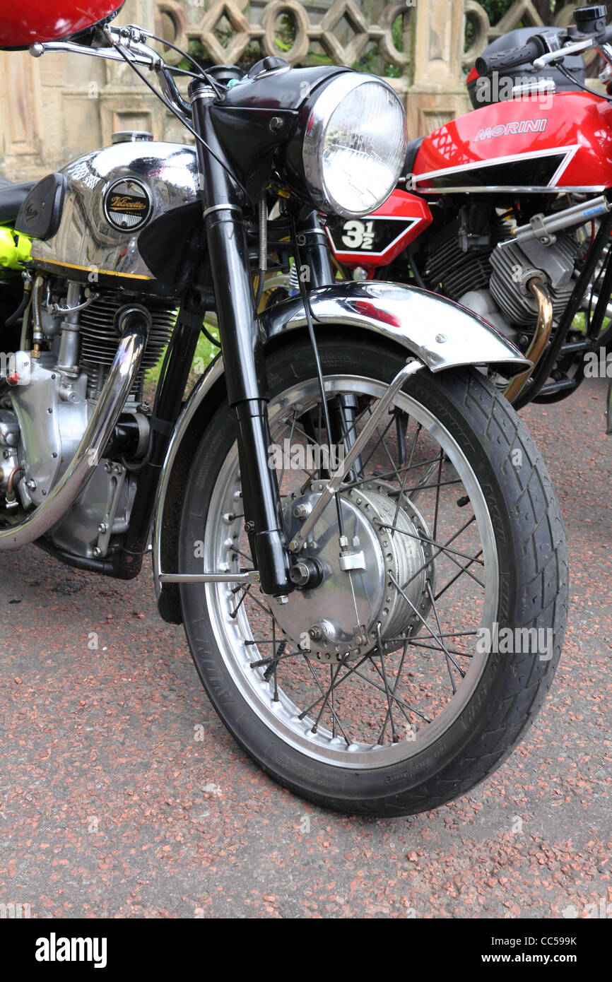 classic Velocette motorcycle at a show in Northern Ireland Stock Photo