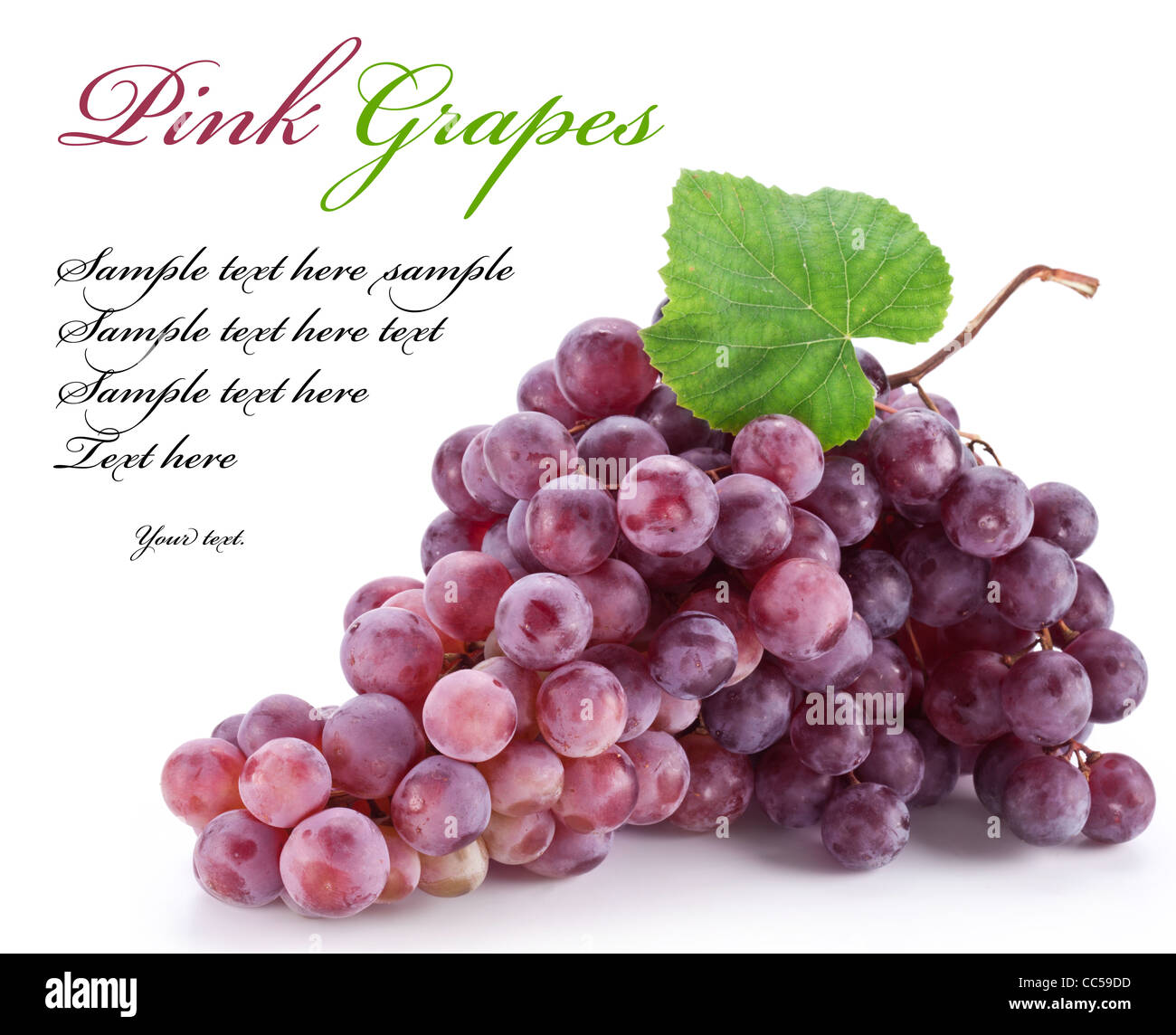 Red grape isolated on a white background Stock Photo