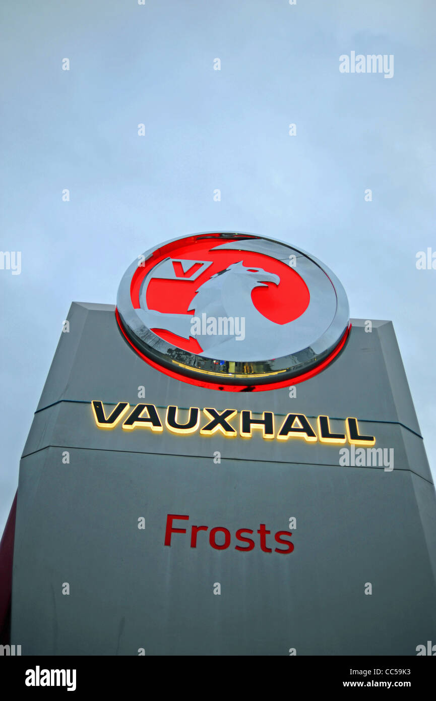 Frosts Vauxhall car dealer sign Shoreham West Sussex UK Stock Photo Alamy