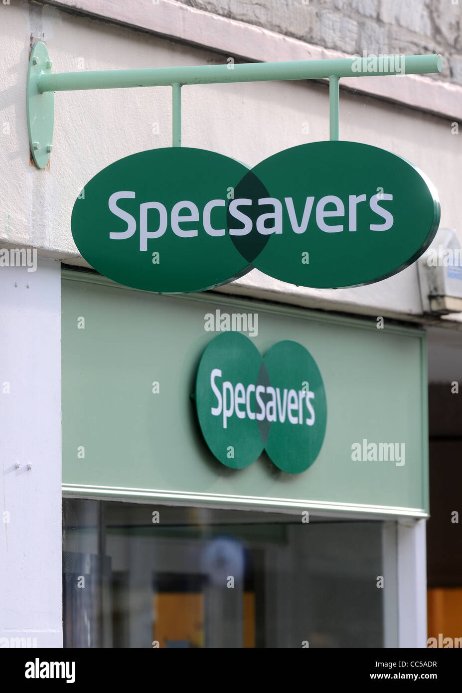 Specsavers opticians sign Stock Photo