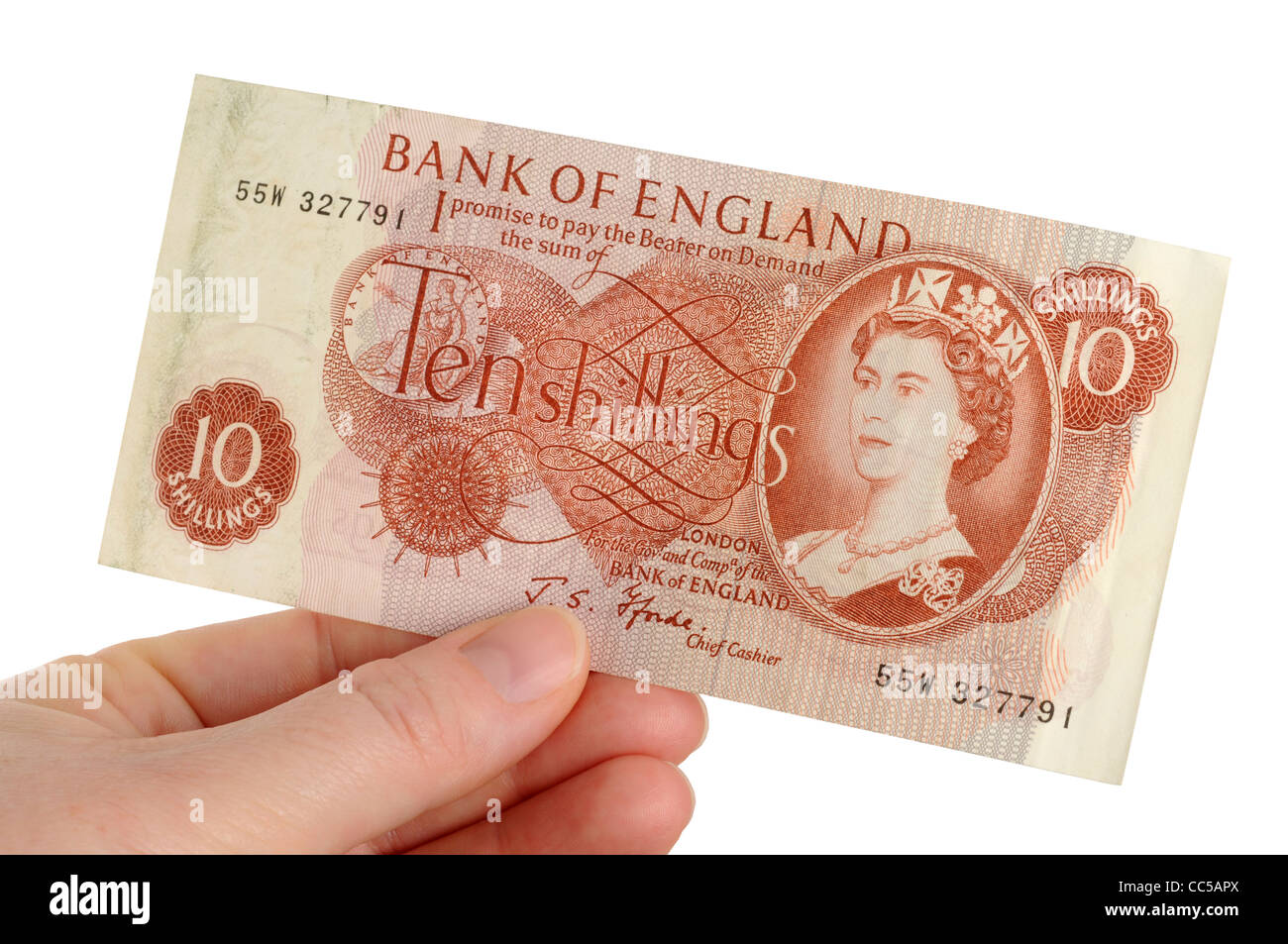 Ten shillings note Stock Photo - Alamy