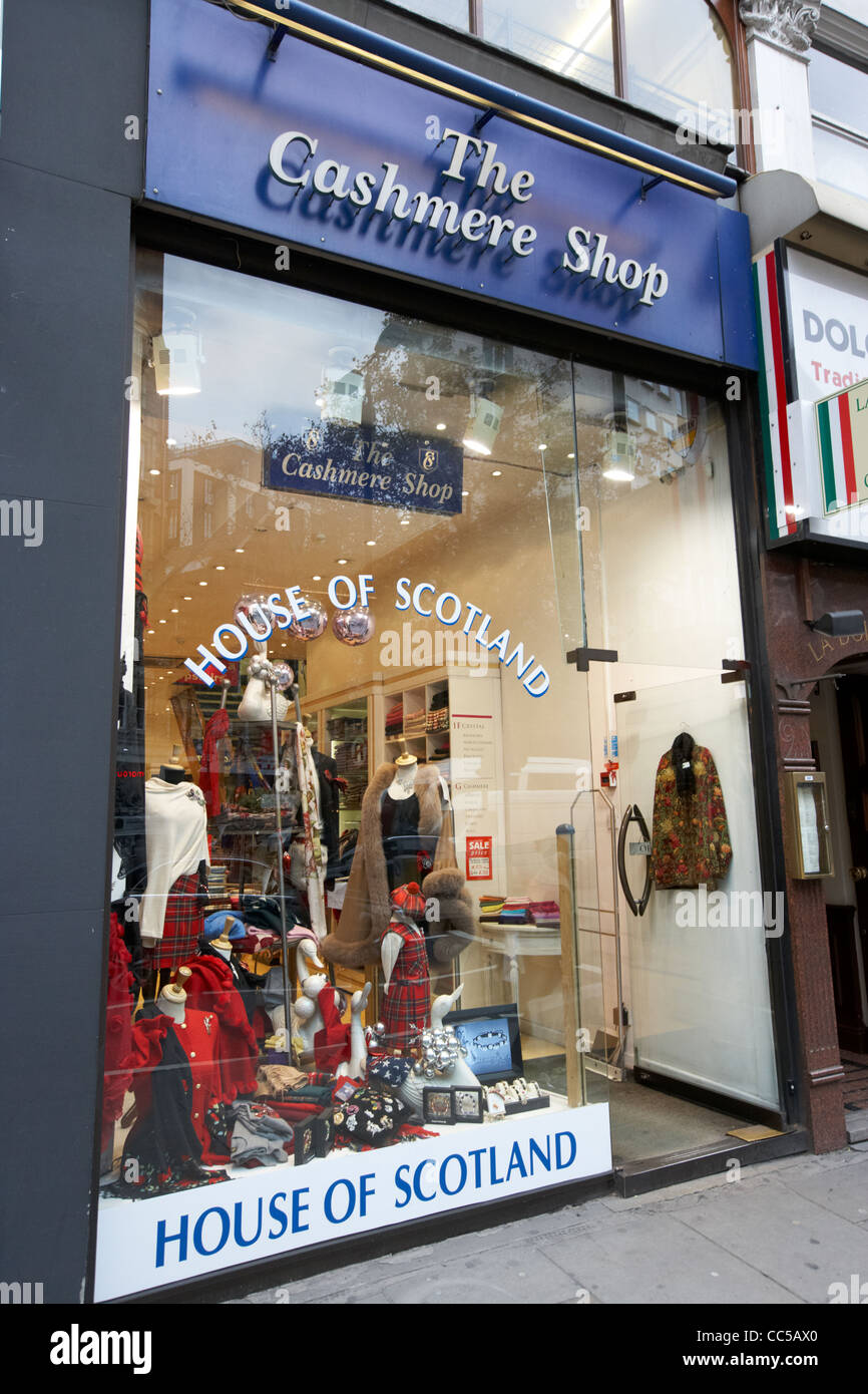 the cashmere shop house of scotland brompton road knightsbridge London  England UK United kingdom Stock Photo - Alamy