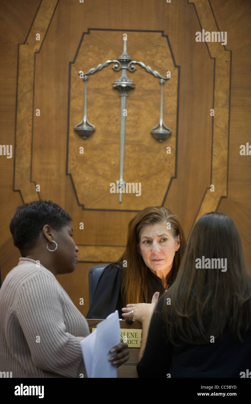 Family Court at Law Justice Darlene Byrne handles routine child custody