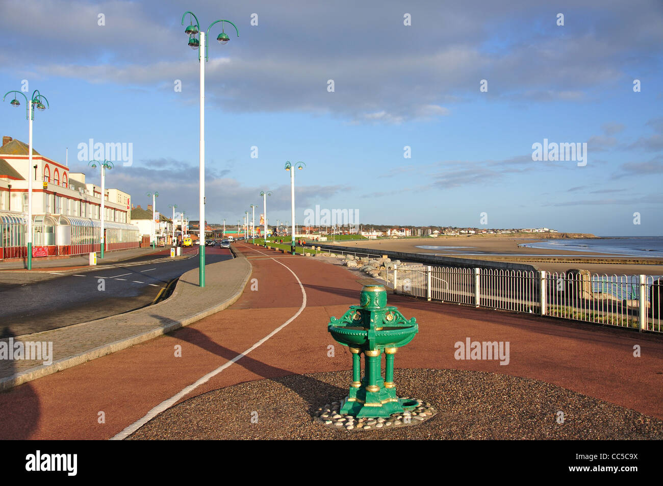 Beach and promenade view, Seaburn, Sunderland, Tyne and Wear, England, United Kingdom Stock Photo
