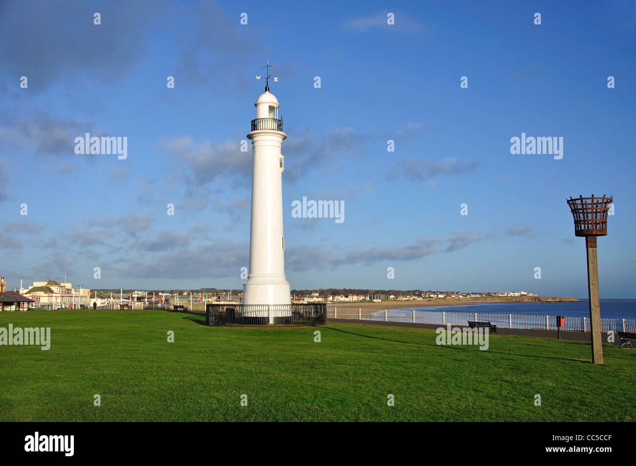 Meik's Cast Iron Lighthouse and promenade, Seaburn, Sunderland, Tyne