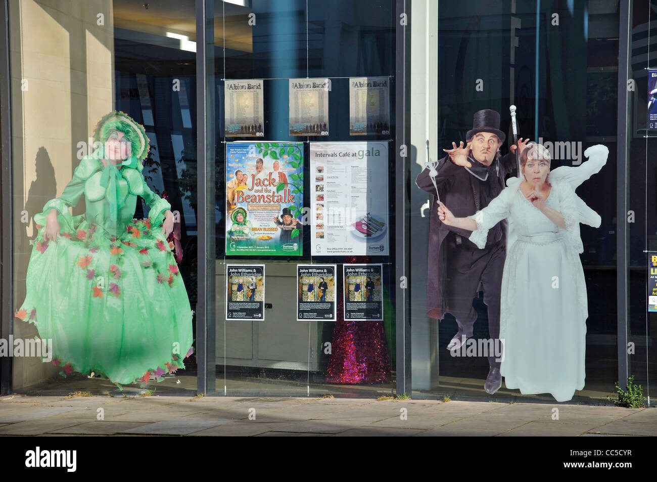 Pantomime sign, Gala Theatre, Millennium Place, Durham, County Durham, England, United Kingdom Stock Photo