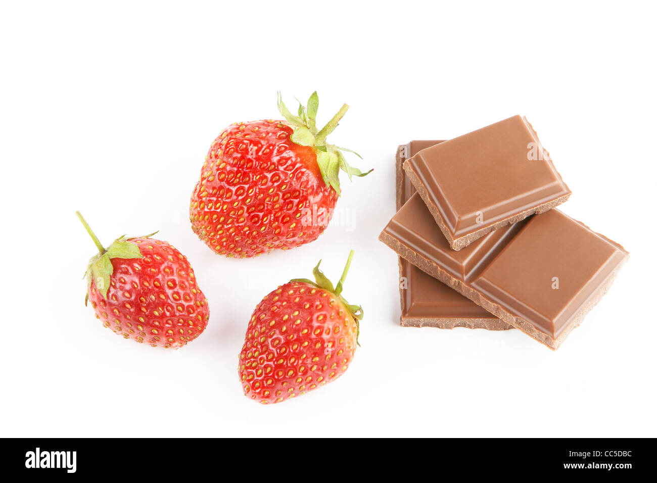 Chocolate and strawberries Stock Photo