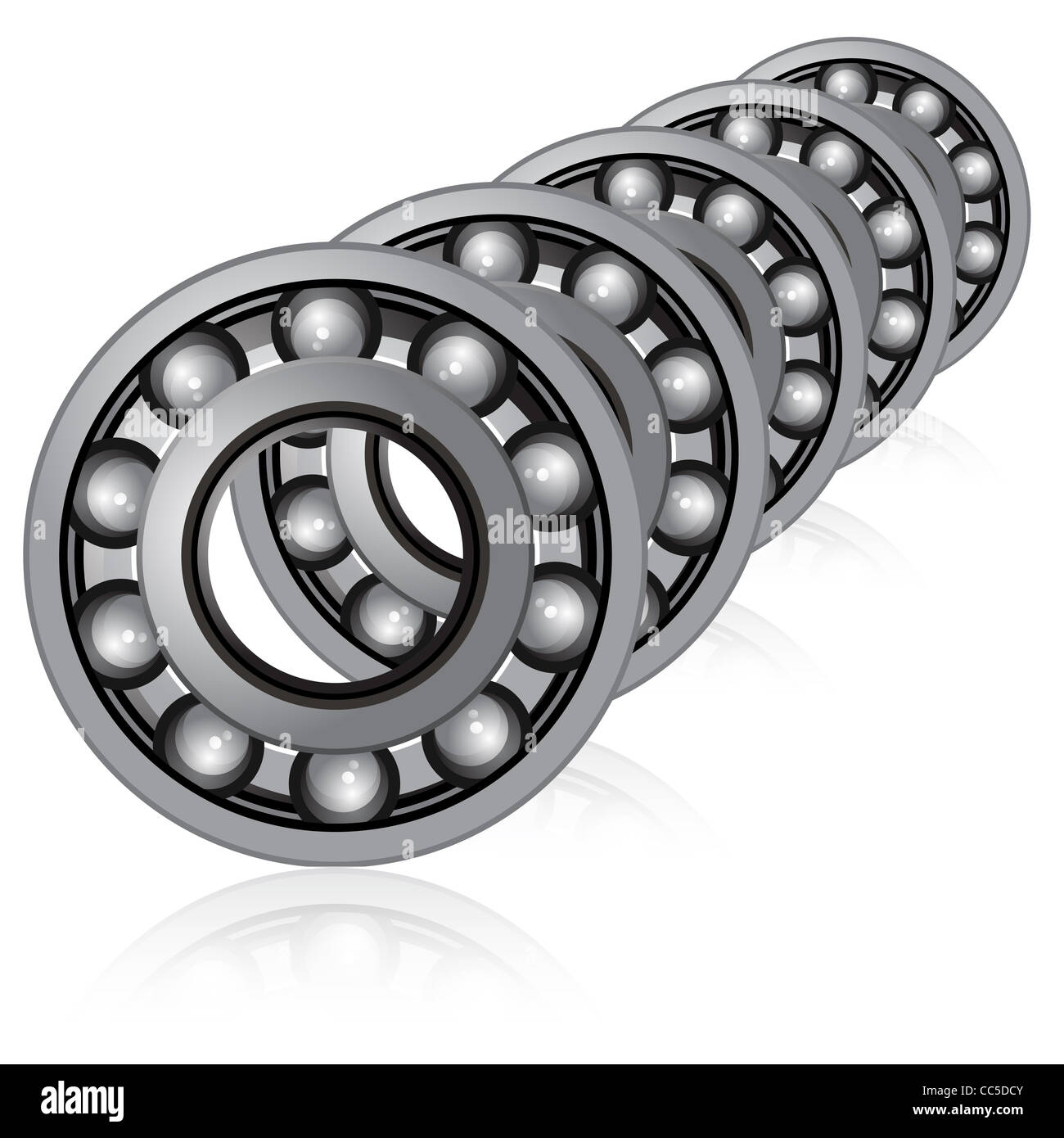 vector bearings illustration on a white background Stock Photo - Alamy
