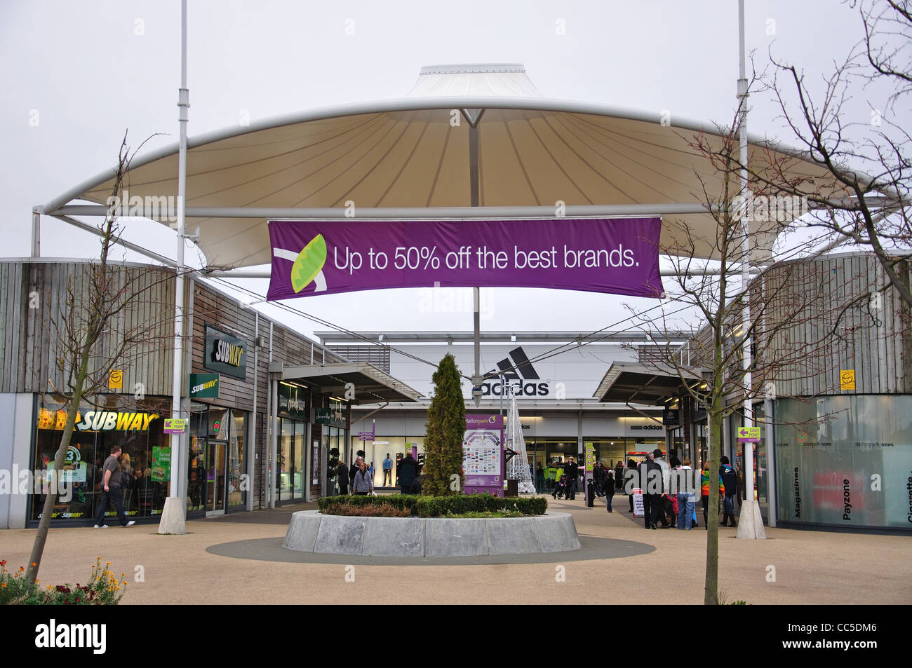 Entrance to Dalton Park Outlet Shopping Centre, Seaham, County Durham,  England, United Kingdom Stock Photo - Alamy
