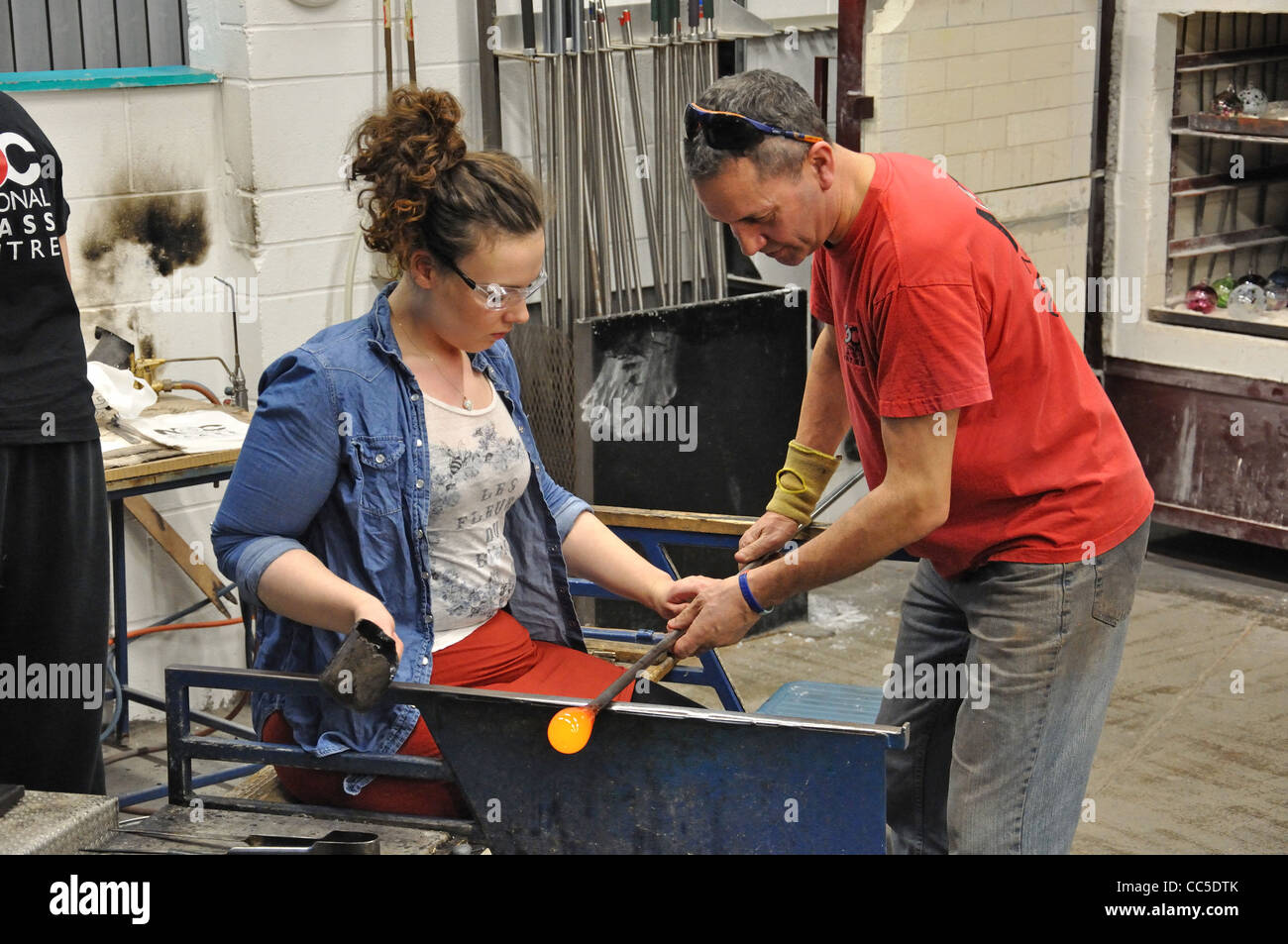 Glass blowing demonstration at National Glass Centre, Liberty Way