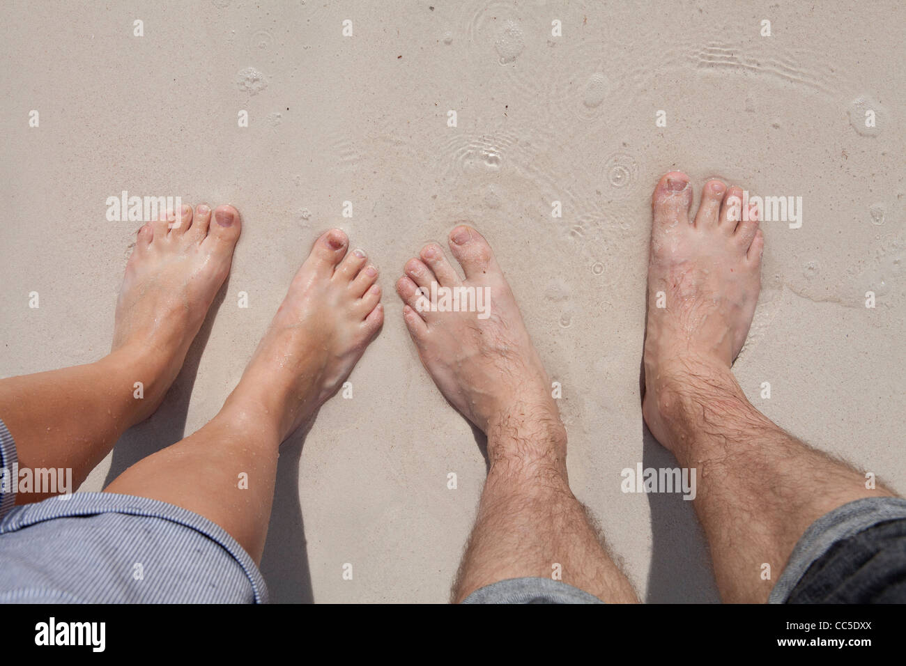 Male feet walking out sea hi-res stock photography and images - Alamy