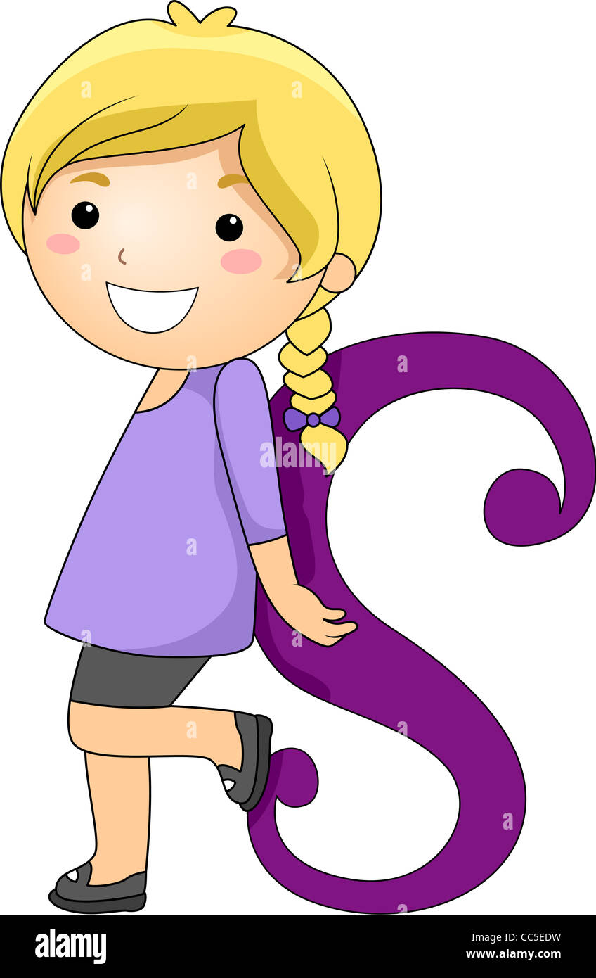 Illustration of a Kid Leaning Against a Letter S Stock Photo - Alamy