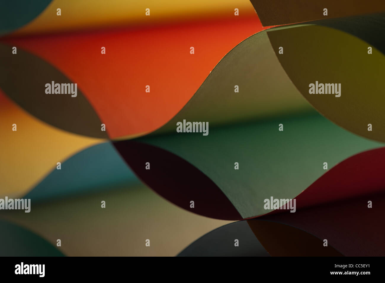 Abstract Rounded Origami graphic abstract image of colorful origami pattern made of curved ...