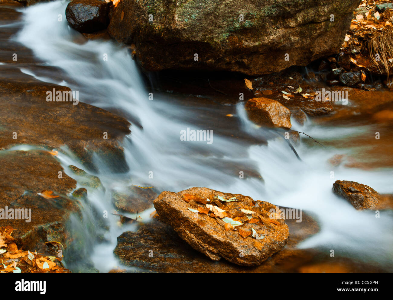 Flowing spring, Wuling Mountain, Beijing, China Stock Photo