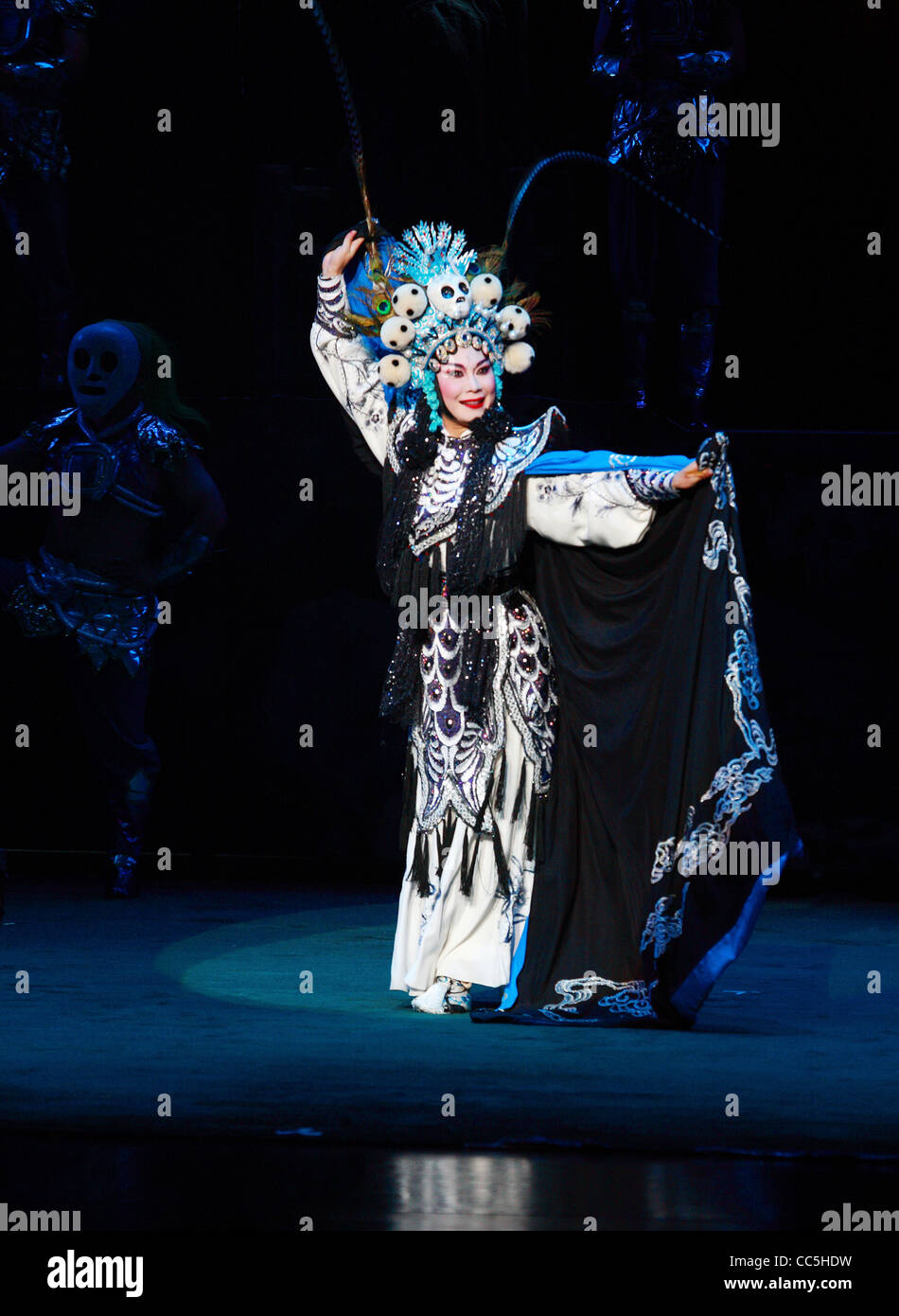 Peking opera actress performing Bai Gu Jing, Beijing, China Stock Photo