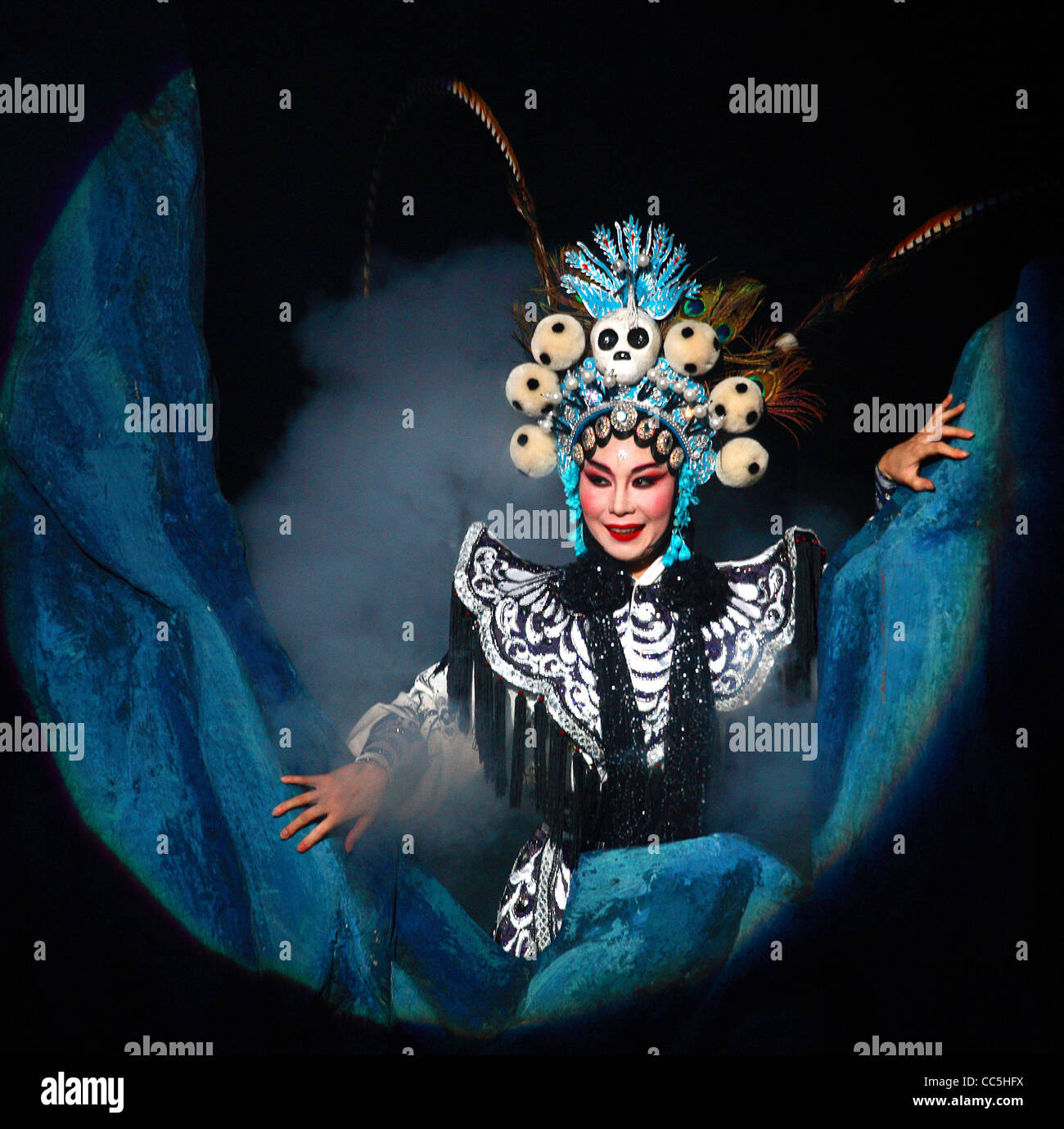 Peking opera actress performing Bai Gu Jing, Beijing, China Stock Photo