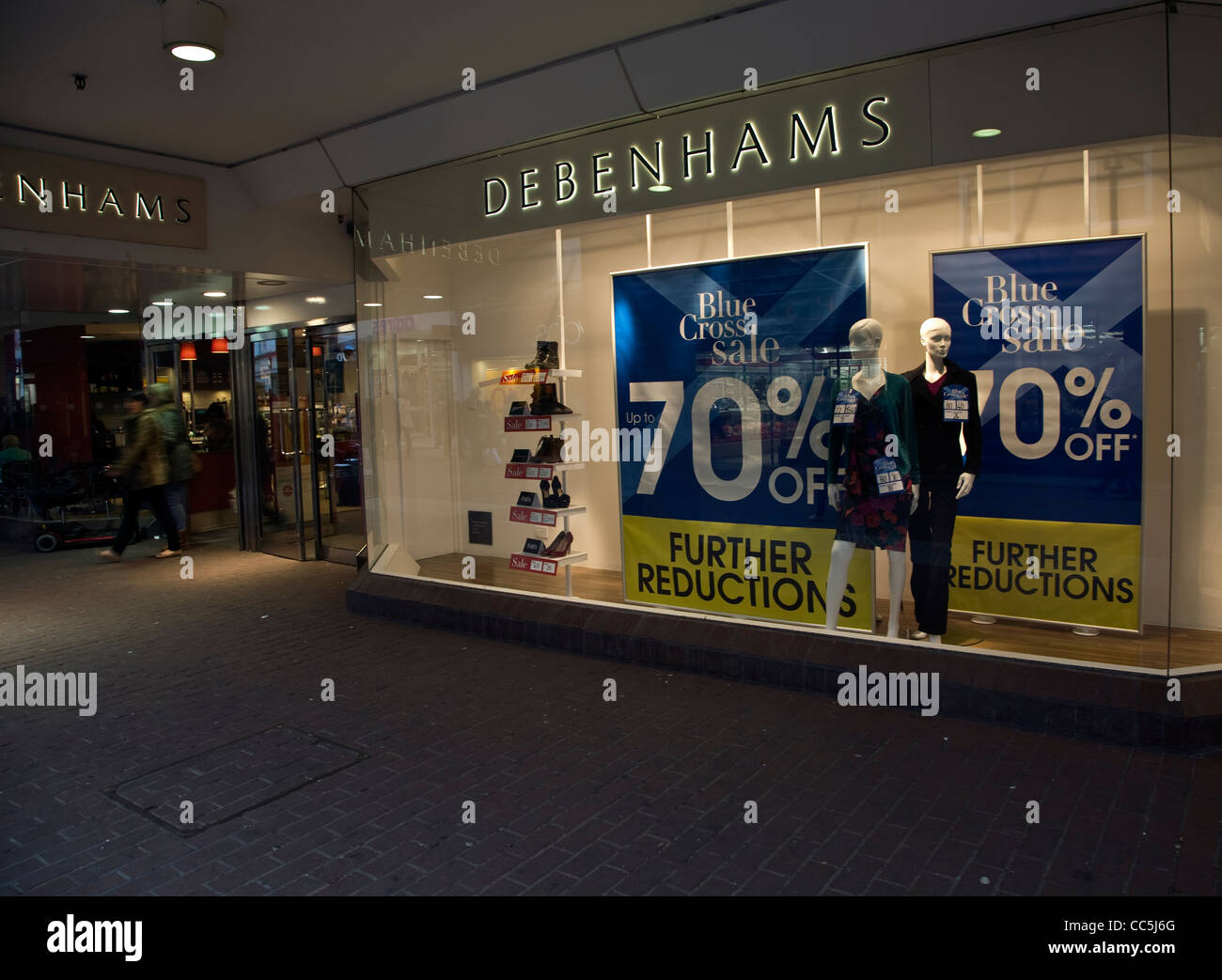 Debenhams department store January sales Ipswich Stock Photo