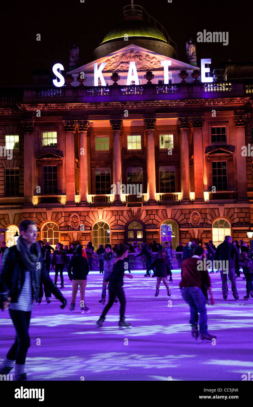 Skating at Somerset house - London Stock Photo - Alamy