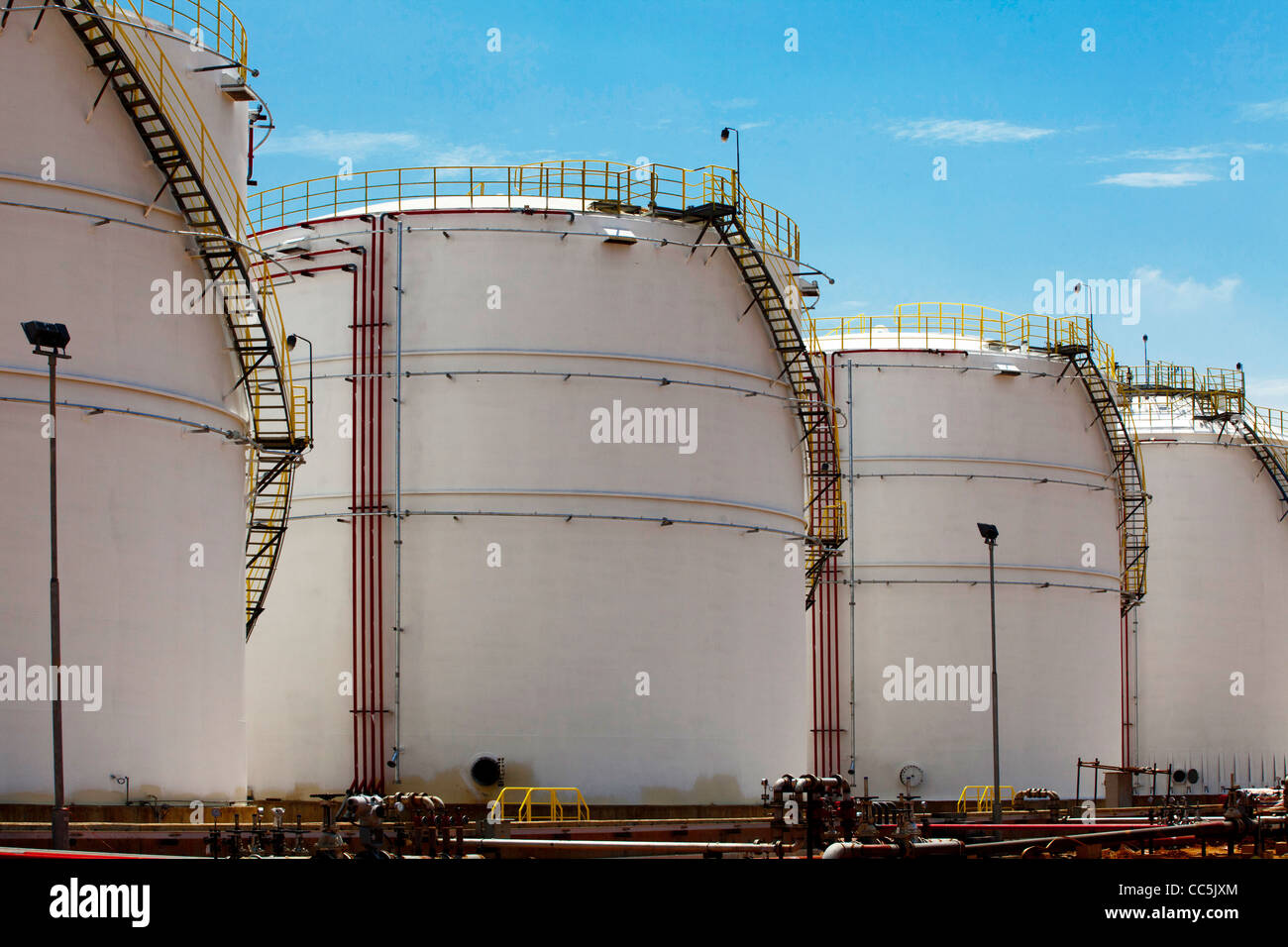 Oil storage tanks, Sinopec Group, Beihai, Guangxi , China Stock Photo