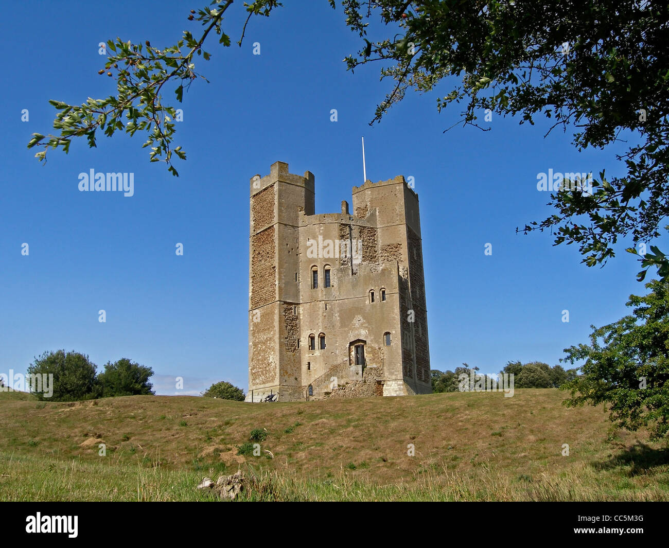 The unique polygonal Towerkeep of Orford Castle, Orford, Suffolk Stock