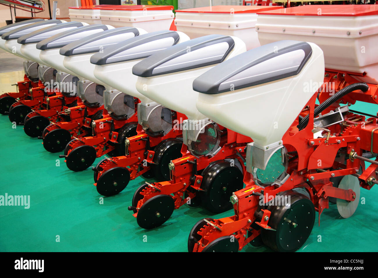 The agricultural equipment for fertilizer of fields Stock Photo