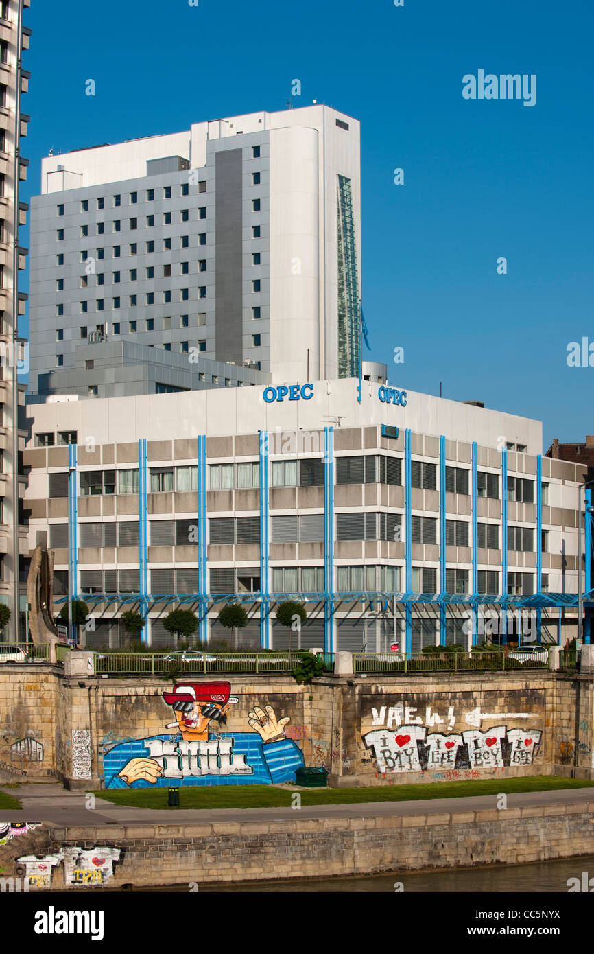 Austria, Wien 2, former OPEC-building at the Donaukanal Stock Photo