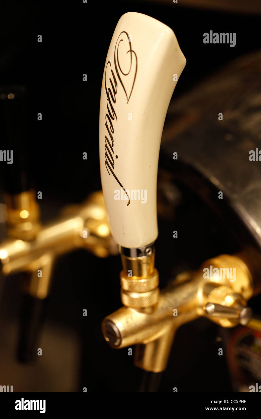 An American Imperial draught beer tap which is a Costa Rican brand of