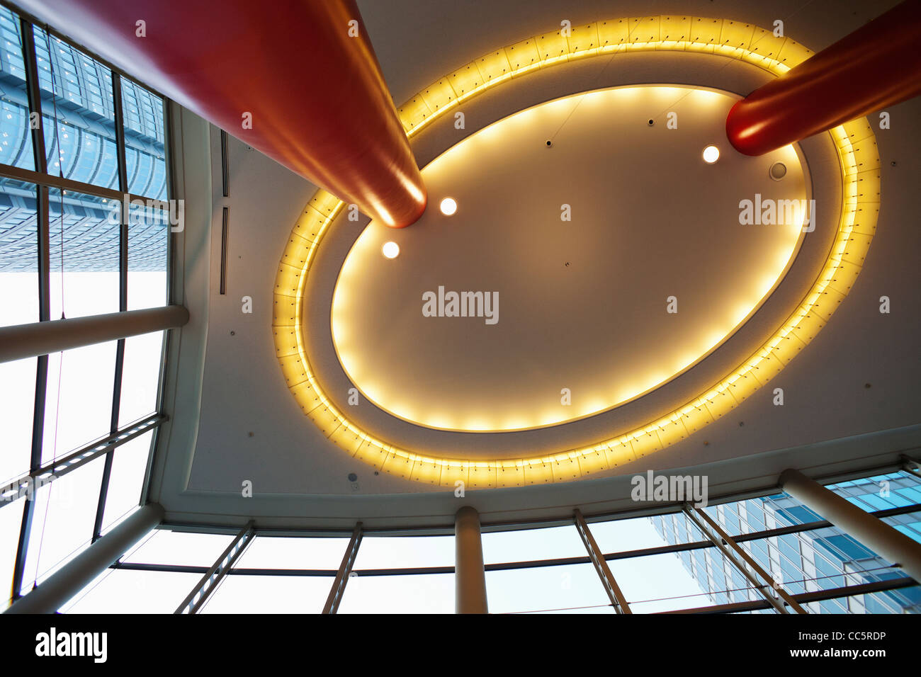 Japan, Tokyo, Roppongi, Roppongi Hills, Hollywood Plaza Building, Interior Lighting Stock Photo