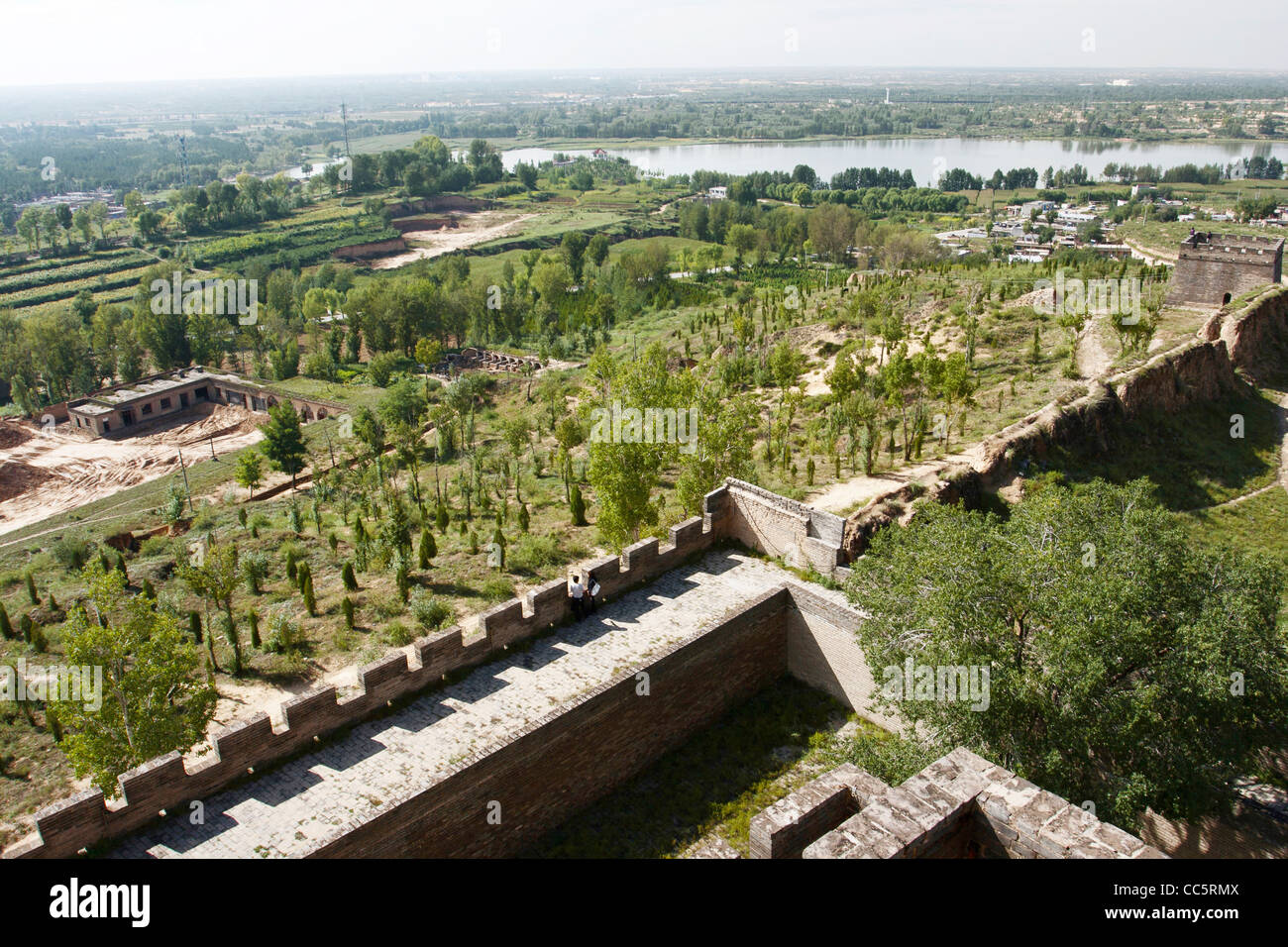 View from Zhenbei Fortress, Yulin, Shaanxi , China Stock Photo