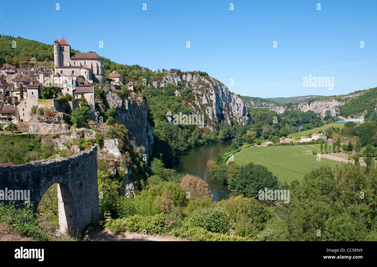 Scenic picturesque beautiful french medieval villlage middle ages ...