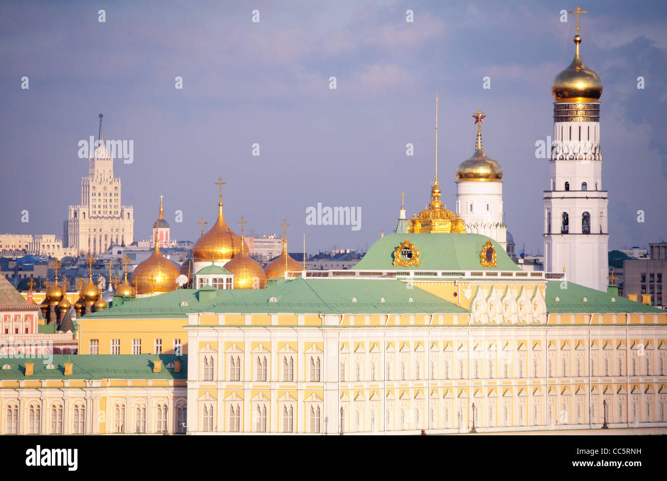 View on Big Kremlin palace and Ivan's belltower Great Stock Photo