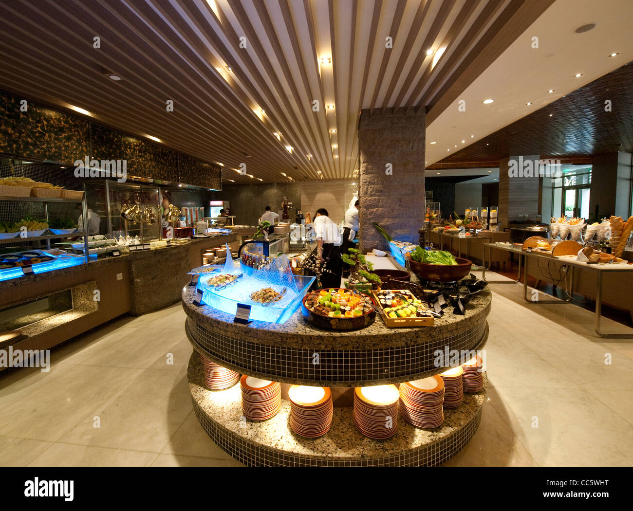 Buffet restaurant of Sofitel Dongguan Royal Lagoon, Dongguan, Guangdong , China Stock Photo