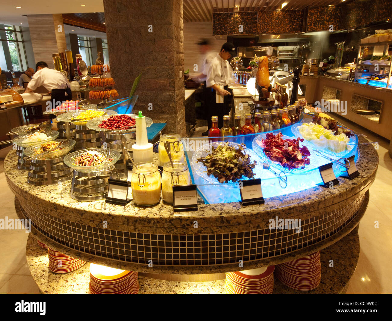 Buffet restaurant of Sofitel Dongguan Royal Lagoon, Dongguan, Guangdong , China Stock Photo