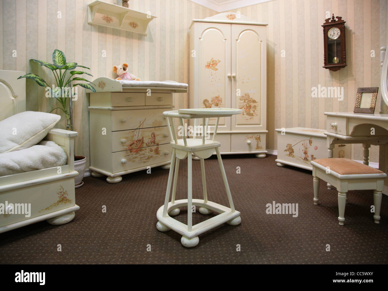 Old-fashioned children room Stock Photo