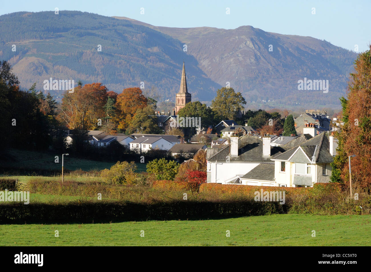 View of Keswick from Springs Road, Lake District Stock Photo Alamy