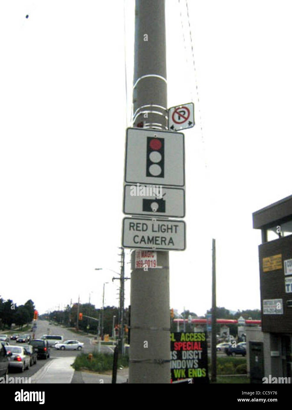 A red light camera warning sign, in Scarborough Stock Photo Alamy