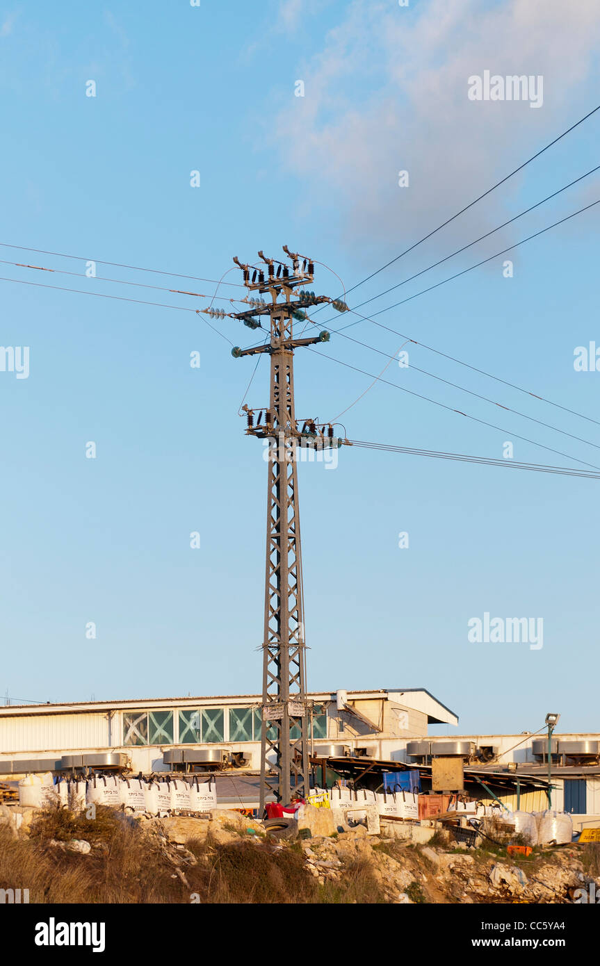 High voltage power line pylon Stock Photo - Alamy