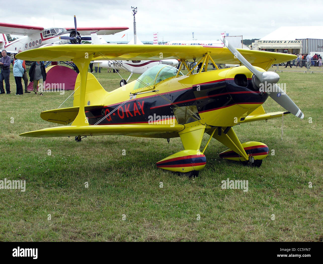Pitts S-1E (G-OKAY) at Kemble Airfield, Gloucestershire, England. Stock Photo