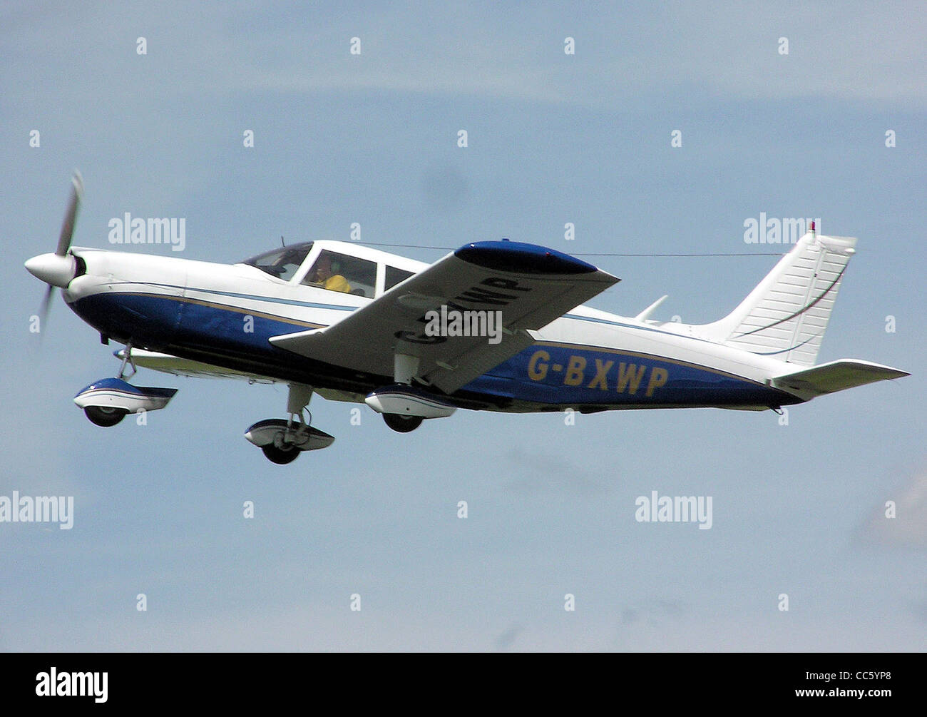 Piper PA-32-300 Cherokee Six (UK registration G-BXWP) at Kemble Airfield, Gloucestershire, England Stock Photo