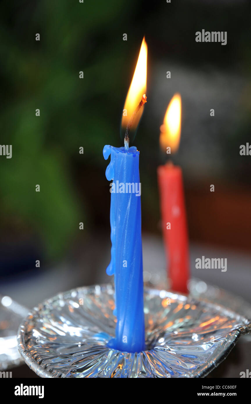 lighting the Chanukah Menorah Stock Photo Alamy