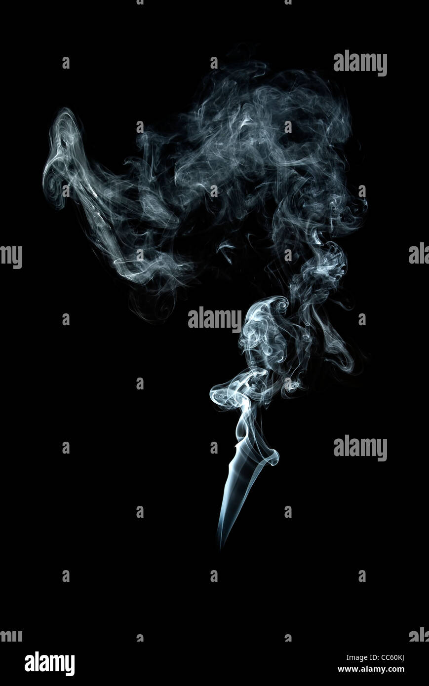 Studio photo of white smoke on a black background Stock Photo - Alamy