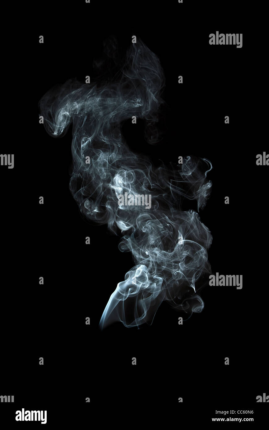 Studio photo of white smoke on a black background Stock Photo - Alamy